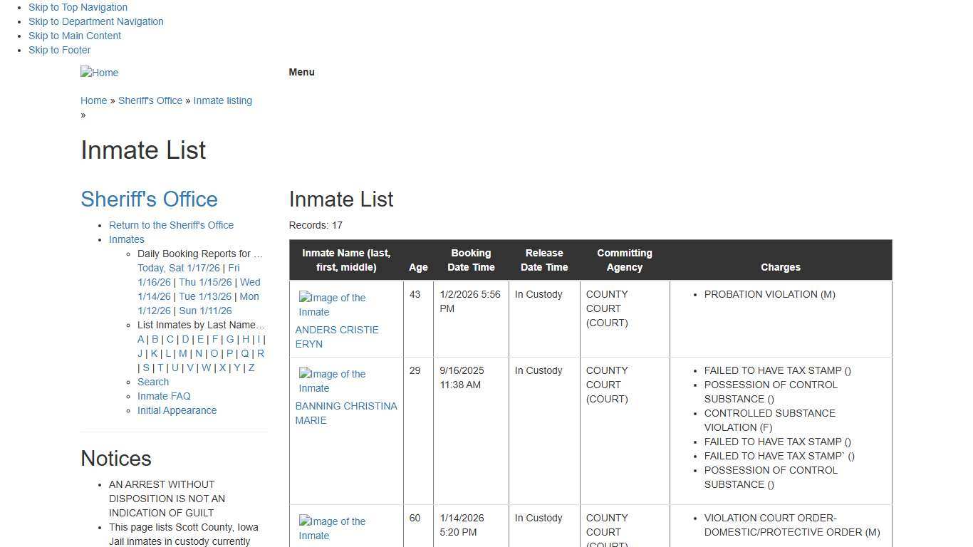 Inmate List